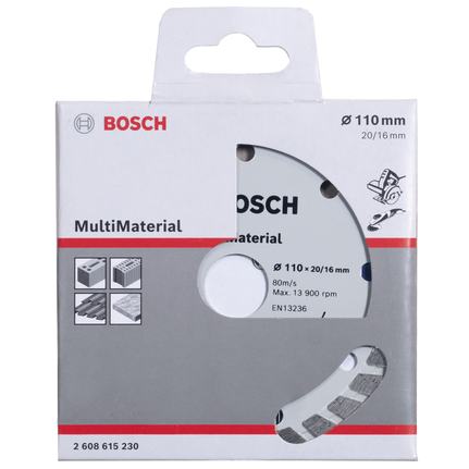 Disco de diamante Bosch MultiMaterial 110 mm.